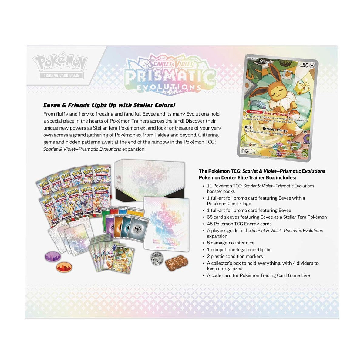 Pokémon TCG: Scarlet & Violet-Prismatic Evolutions Pokémon Center Elite Trainer Box